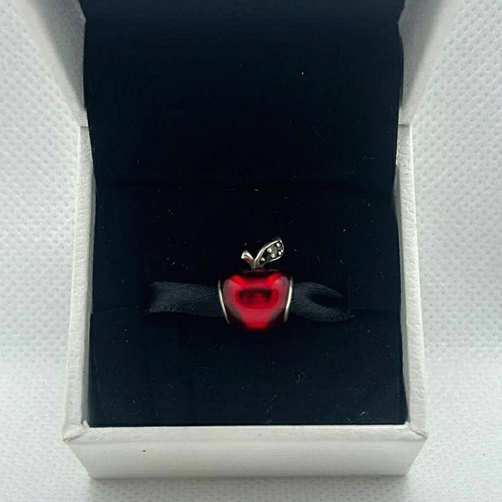 Apple Charm From Pandora Red Enamel Sterling Silver Charm